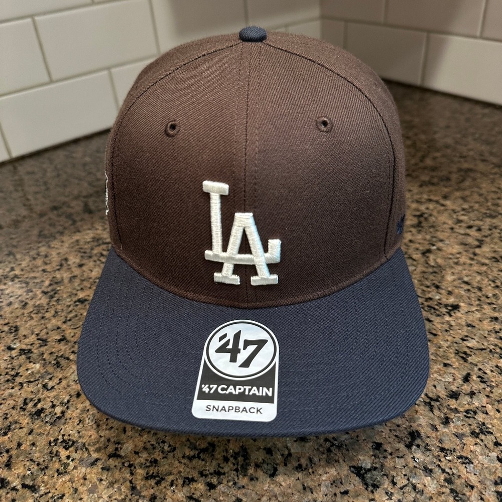 Los Angeles Dodgers '47 Captain Snapback Hat Brown Navy OSFA MLB
